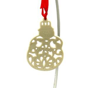 Lenox Charms Pierced Snowman Christmas Ornament gift tag